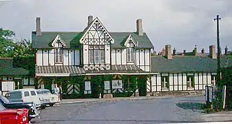 The 1863 mock Tudor station building, demolished in 1968.