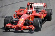 Kimi Räikkönen driving the F2008 at the 2008 Canadian Grand Prix.