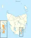 Map showing Kingborough LGA in Tasmania