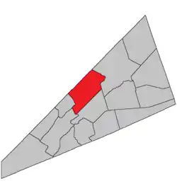 Location within Kings County, New Brunswick.