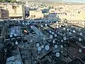 Rooftop view of the Kissaria in 2014, before recent renovations which replaced the roofs