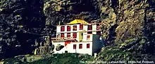 An exterior view of  Koksar Gompa.
