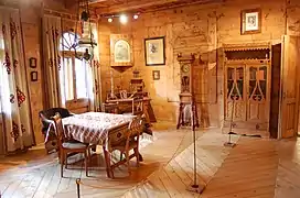 Interior of Koliba