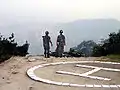 Remaining vigilant on Inwangsan in Seoul