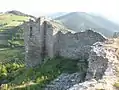 Koznik fortress above Rasina River on Kopaonik slopes.