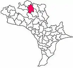 Mandal map of Krishna district showing  A.Konduru mandal (in Rose Colour)