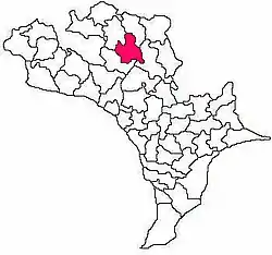 Mandal map of Krishna district showing  Reddigudem mandal (in Rose Colour)