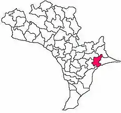 Mandal map of Krishna district showing  Bantumilli mandal (in Rose Colour)
