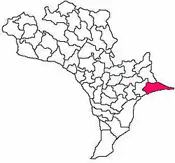 Mandal map of Krishna district showing  Kruthivennu mandal (in Rose Colour)
