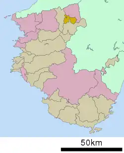 Location of Kudoyama in Wakayama Prefecture