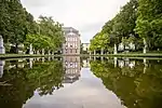 Main pond with statues