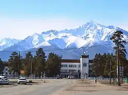 The Barguzin Range rising above Kurumkan