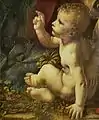 Detail of Jesus in Virgin of the Rocks