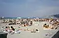 Crowded La Jolla Shores beach in July, 1978