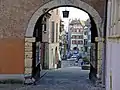 View through the gate of the city fortifications