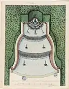 The Arthelon waterfall, lower gardens of Meudon. Ca. 1700