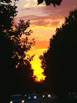 Sunset on Laguna Blvd, Laguna Creek, Elk Grove California