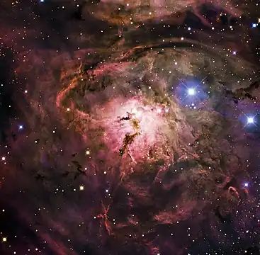 Image combined through three different filters (B, V, R) with a 1.5-metre telescope
