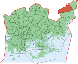 Position of Landbo within Helsinki