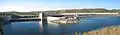 Landscape view of Awoonga Dam and spillway