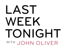 Black and red text on a white background reading "Last Week Tonight with John Oliver".