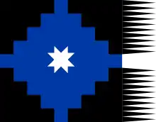 Ancestral Araucanian Flag with the Guñelve, "the star of Arauco".