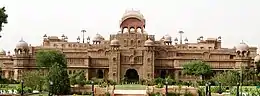 Lalgarh Palace, Bikaner, designed in the Indo-Saracenic style by Samuel Swinton Jacob.
