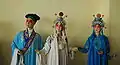 Statutes of the three protagonists in the Peking Opera.