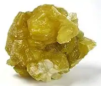 Yellow lepidolite from Itinga,  Minas Gerais, Brazil. Size: 6.1 x 4.9 x 3.1&nbsp;cm