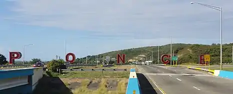 PR-52 southbound entering Ponce at its interchange with PR-10