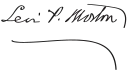 Cursive signature in ink
