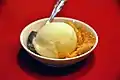 Limesorbet med cornflakes