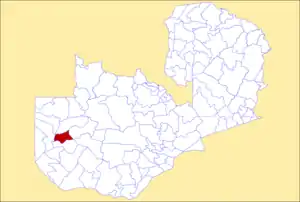 District location in Zambia