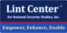 "Lint Center for National Security Studies, Inc. Empower, Enhance, Enable" on two-toned blue background, separated by a thin red line