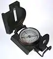 US Army compass with scales both in 360&nbsp;degrees and NATO 6400&nbsp;mil