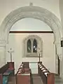 St Margaret's parish church:  west arch of south arcade, with corbelled respond on west side