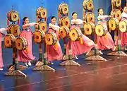 Members of Little Angels performing Drum Dance