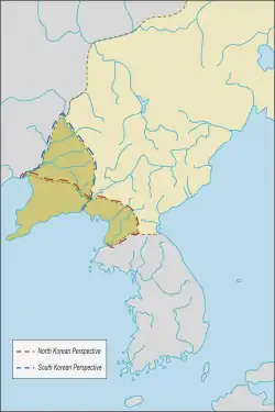 Dark green - Little Goguryeo, Light green - Balhae