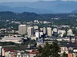 Lloyd District from Pittock Mansion in 2021