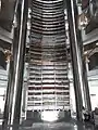 The 4-story bookcase in the lobby of the building