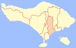 Location within Bali