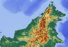Image 76The topography of Malaysian Borneo. (from Geography of Malaysia)