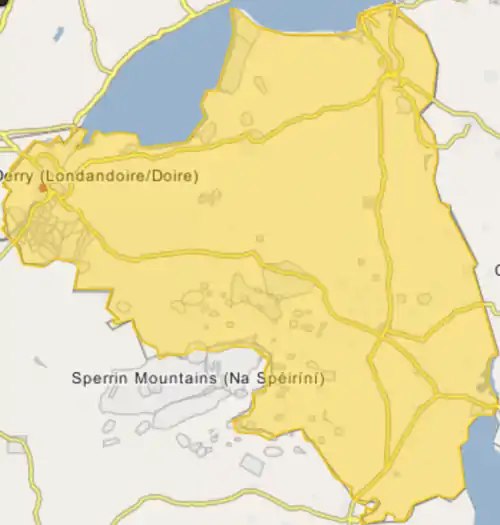 Burntollet Bridge incident is located in County Londonderry