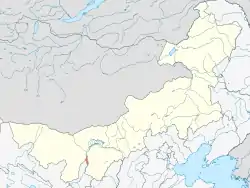Location of Wuhai City jurisdiction in Inner Mongolia