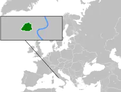 Location of&nbsp;Vatican City&nbsp;(green)in Europe&nbsp;(dark grey)