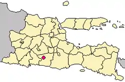Location within East Java