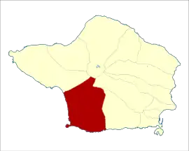 Location of the civil parish of Castelo Branco within the municipality of Horta