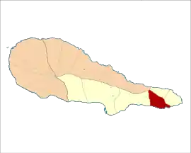 Location of the civil parish of Calheta de Nesquim, within the municipality of Lajes do Pico, on the island of Pico