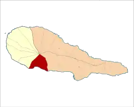 Location of São Caetano within the municipality of Madalena, Pico Island