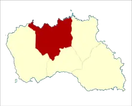 Location of the civil parish of São Pedro within the municipality of Vila do Porto